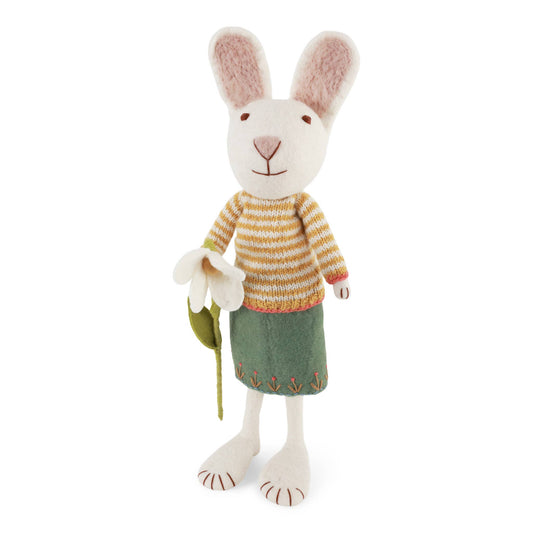 X-large White Girly Bunny w/Skirt & Snowdrop