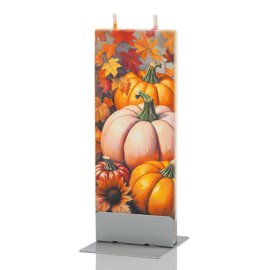 Flat Hand-crafted Candle - Colorful Pumpkins