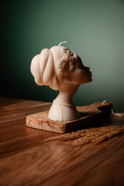 African Female Figure Candle