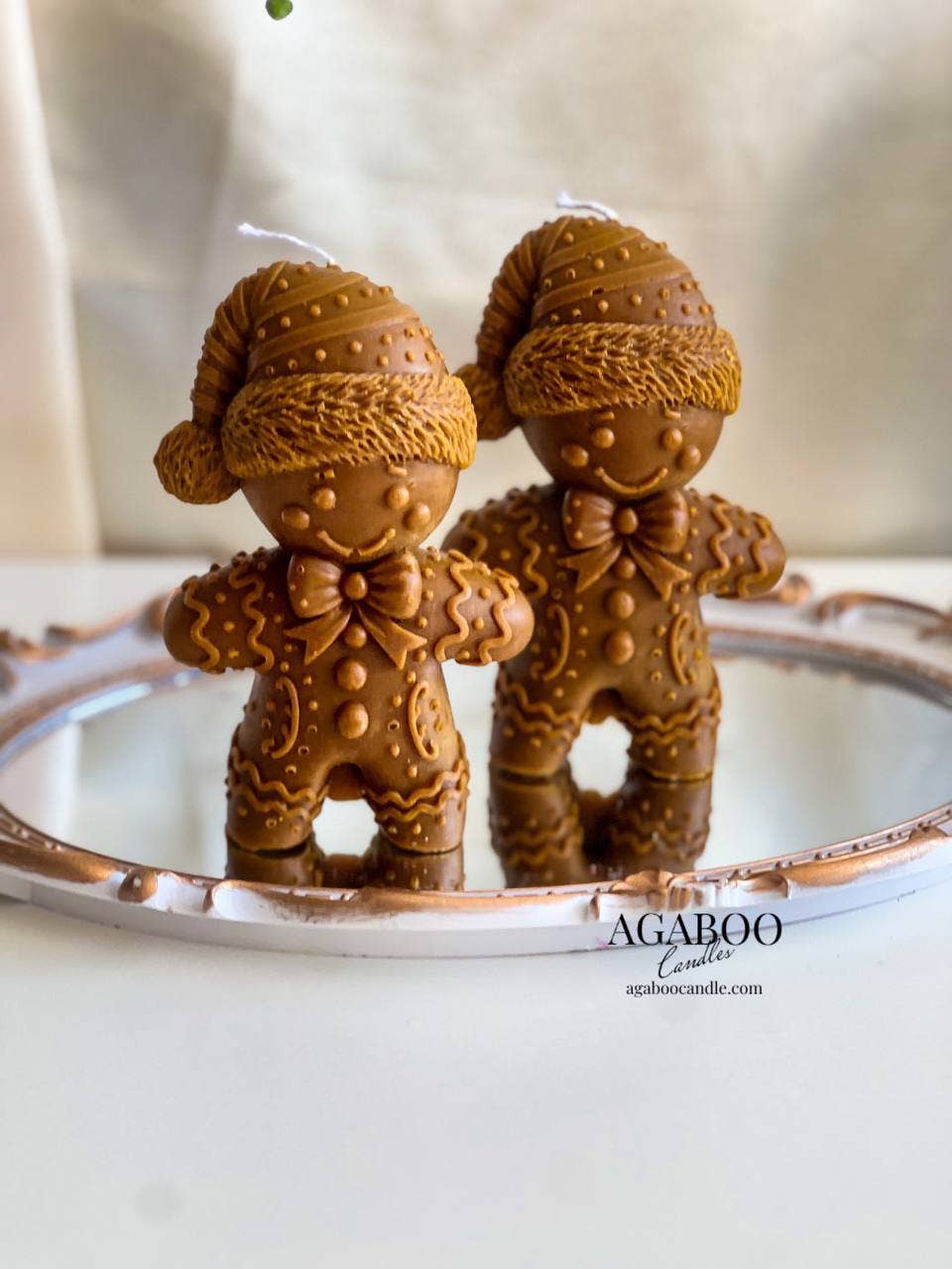 Festive Gingerbread Man Scented Candle 6x3.5in - Christmas