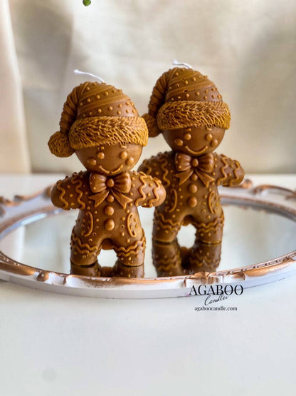 Festive Gingerbread Man Scented Candle 6x3.5in - Christmas