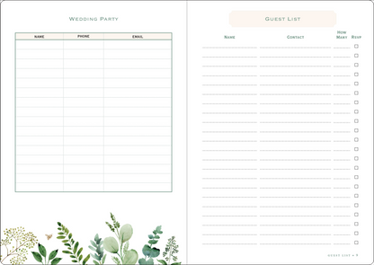 The Wedding Planner Checklist (Eucalyptus Design)