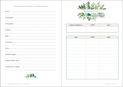 The Wedding Planner Checklist (Eucalyptus Design)