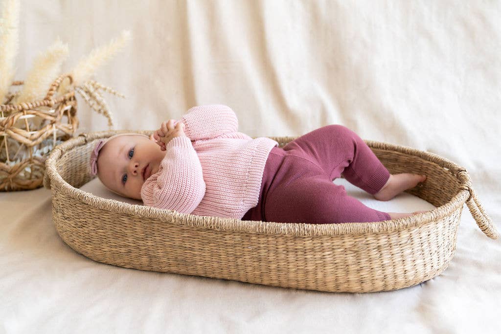 Love  Embroidered Chunky Knit Baby Sweater (Organic)