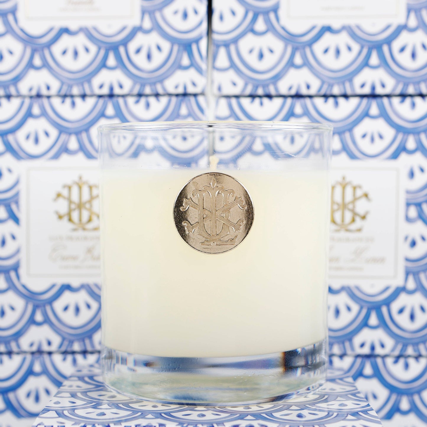 Blue Hydrangea 8 oz Blue and White Designer Box