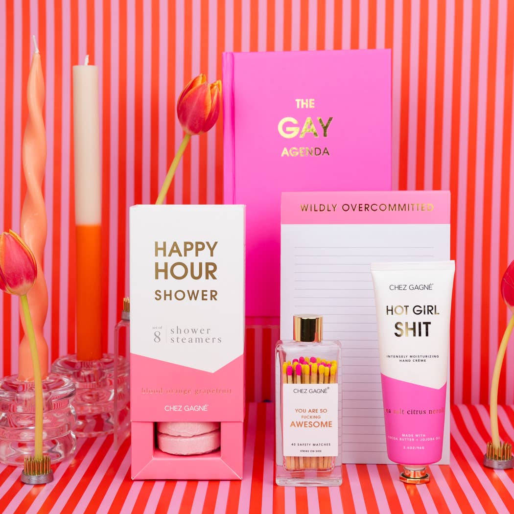 Chez Gagné - Wildly Overcommitted - Lined Notepad - Bright Pink - 65 perforated pages - 5x8