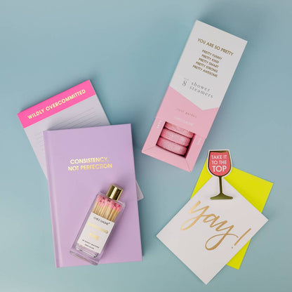 Chez Gagné - Wildly Overcommitted - Lined Notepad - Bright Pink - 65 perforated pages - 5x8