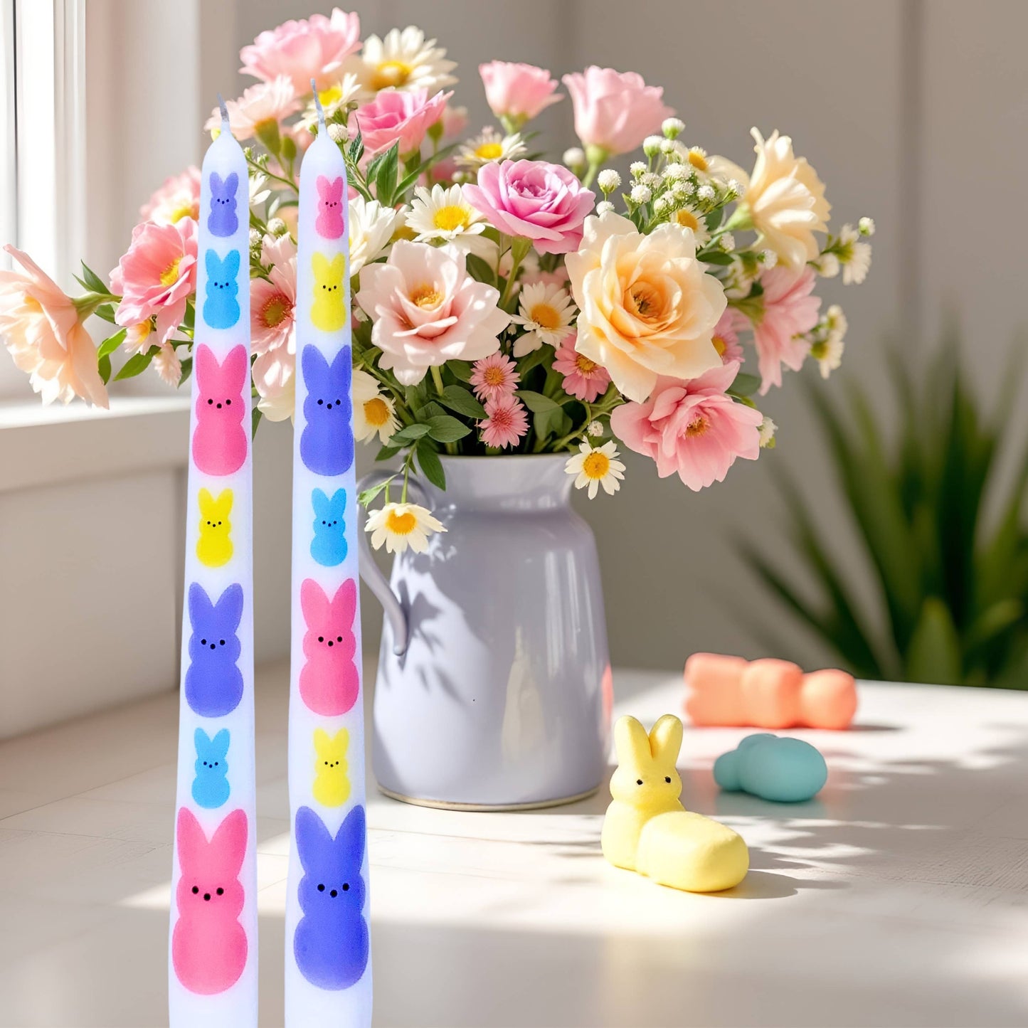 Easter Taper Candles for Spring Tablescapes and Gifts