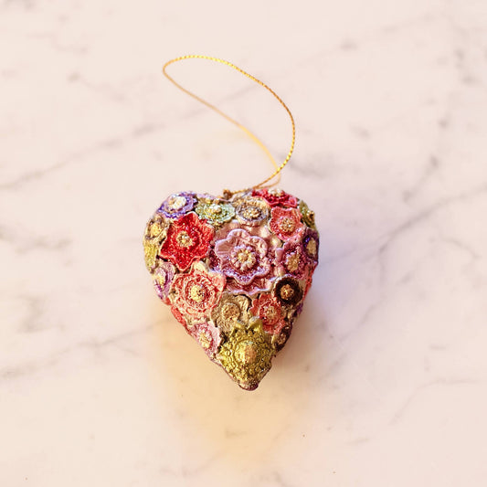 Slim Heart Ornament (Champagne Rose) 2.5"