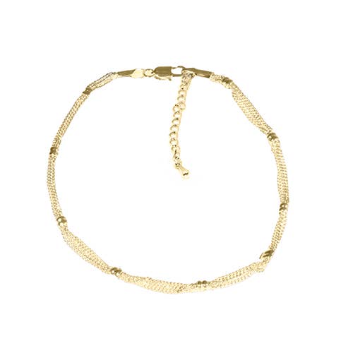 14K Gold-Plated Anklet Bracelet
