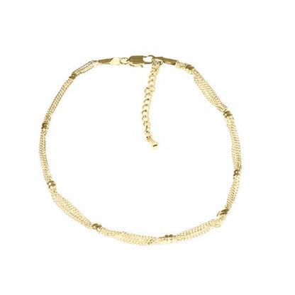 14K Gold-Plated Anklet Bracelet