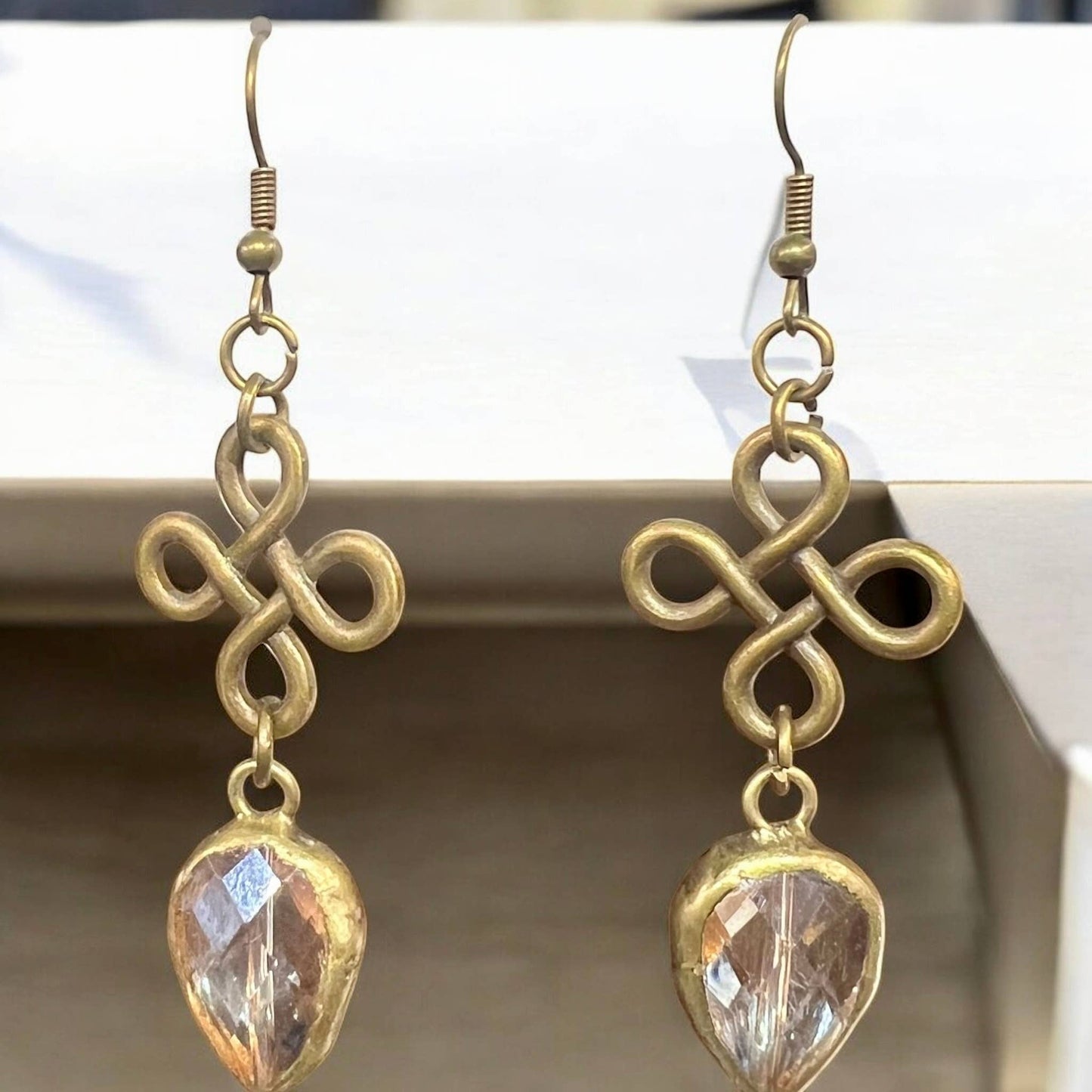 Colgante de cristal de trébol