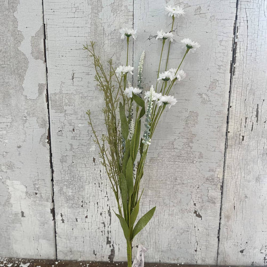 24in Powder Wildflower Spray