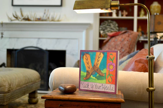 Placa de pared "La vida es un camino de dos pasos" - 9x9