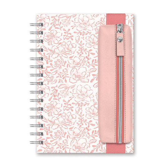 Blushing Blooms Oliver Notebook with Pen Pocket