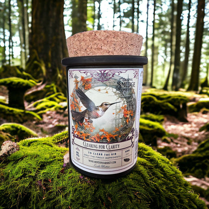 Clearing for Clarity Smudge Candle the Humming Bird