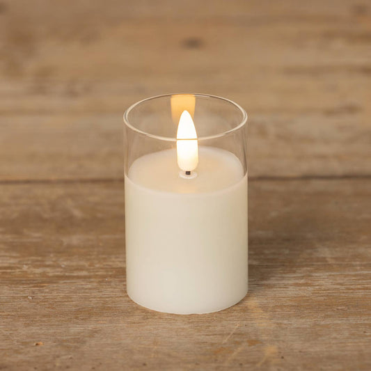 3" GLASS 3D FLAME CANDLE