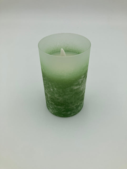 4" Frosted 3d candle