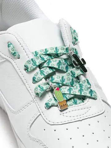 Cactus Shoelaces and Charm Set