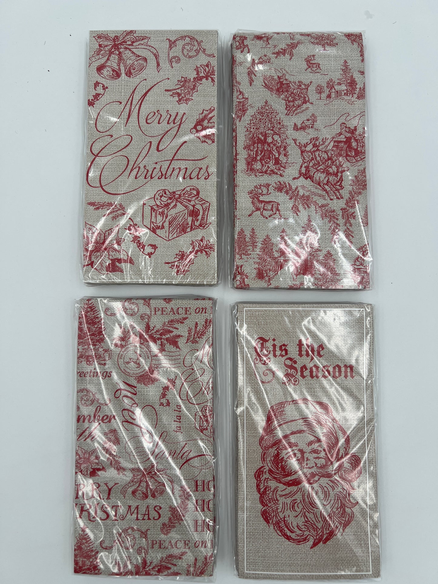 Christmas Toile Guest Napkin Pack of 48