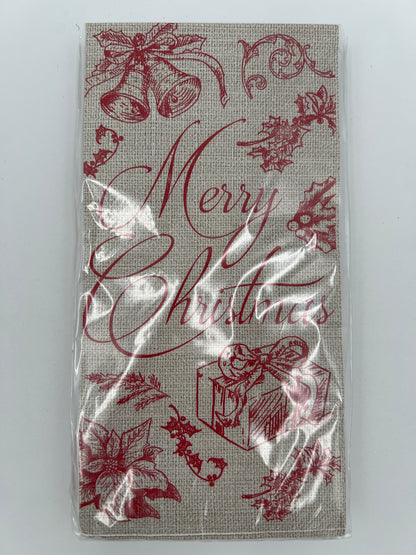 Christmas Toile Guest Napkin Pack of 48