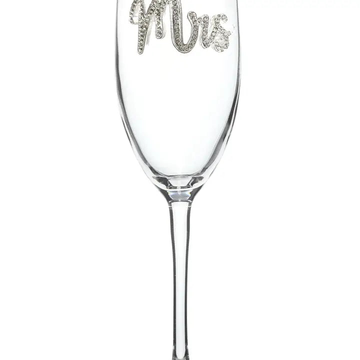 Mrs. Jeweled Champagne Glass