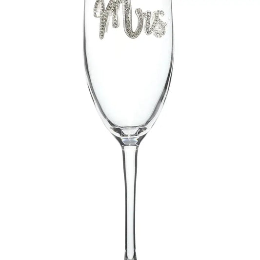 Mrs. Jeweled Champagne Glass