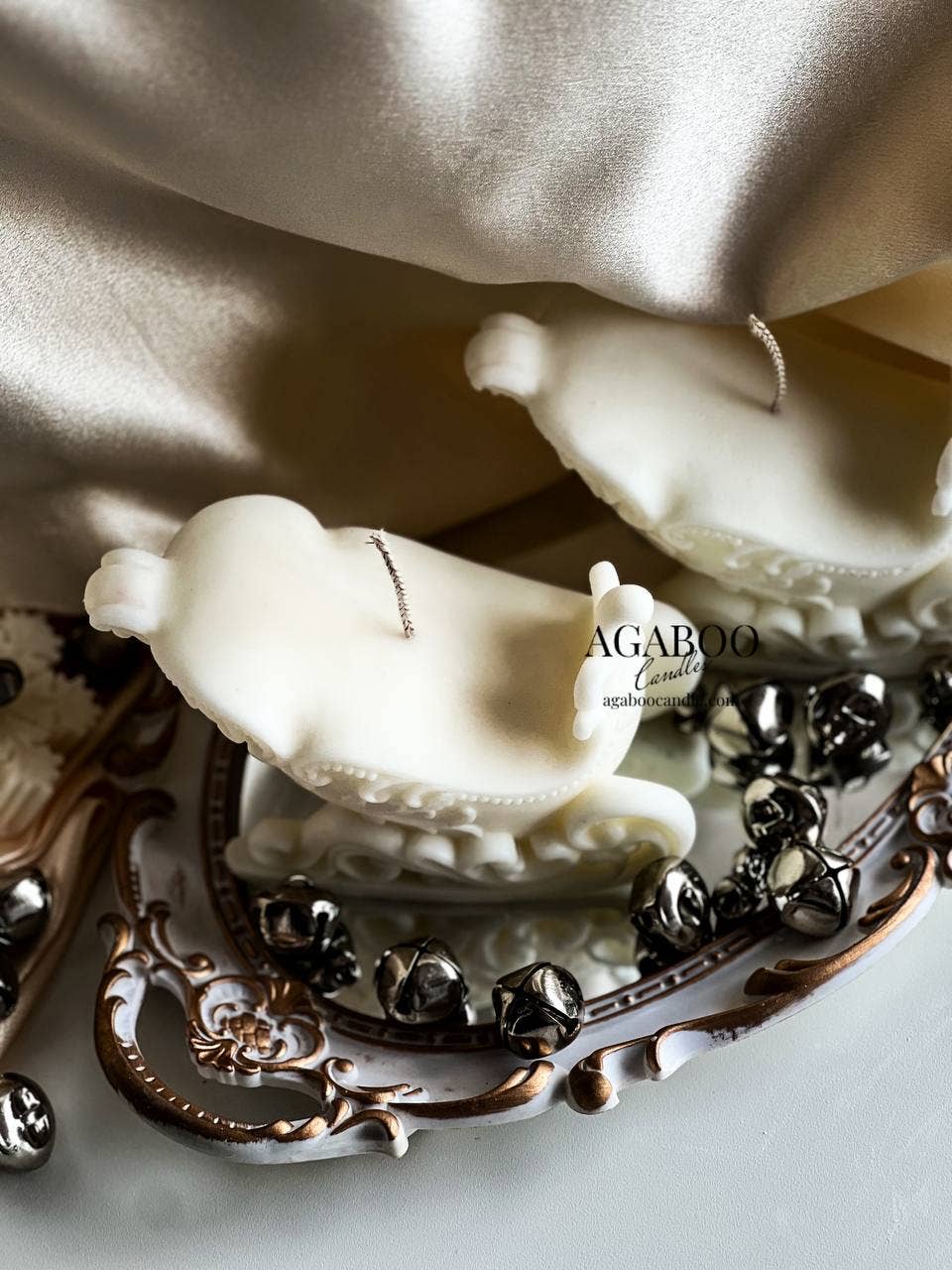 Christmas Sleigh Candle 4x5in