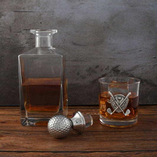 Golf Decanter Set with Pair Glasses (3 PCS SET)