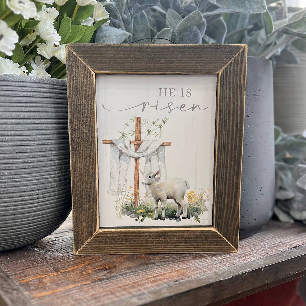 His Is Risen- Easter- Christian- Jesus- Spring- Sign