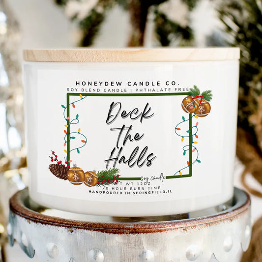 3 Wick Candle 12 oz Deck the Halls