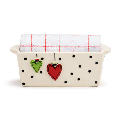 Mini Loaf Pan with Towel Set - Hearts