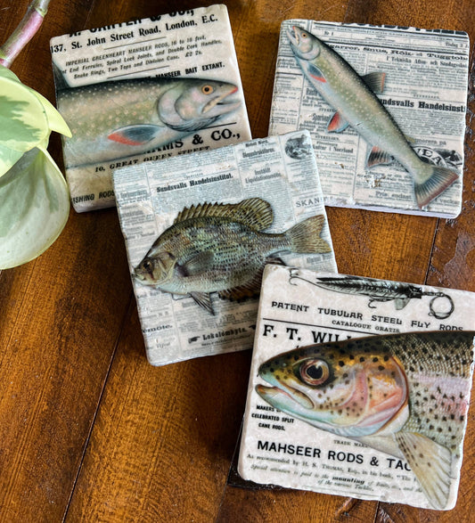 The Fisherman stone coaster-Assorted Designs