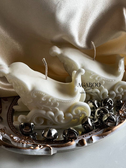 Christmas Sleigh Candle 4x5in