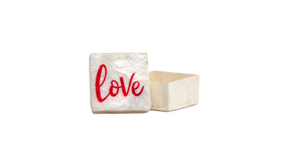 Capiz Box "LOVE" (Red/White) "3