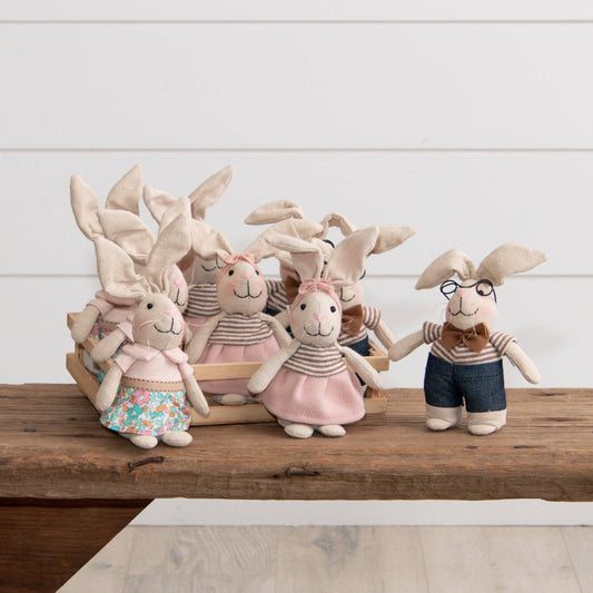 Spring Rabbits Plush Decor