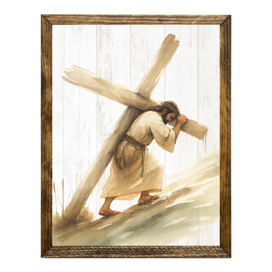 Jarmz Designs - TIMBERLAND FRAME "WALK WITH HIM SERIES" CARRYING CROSS
