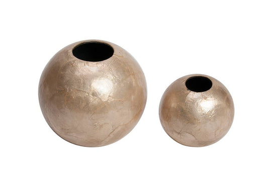 Capiz Round Vase (Smoke Gold)