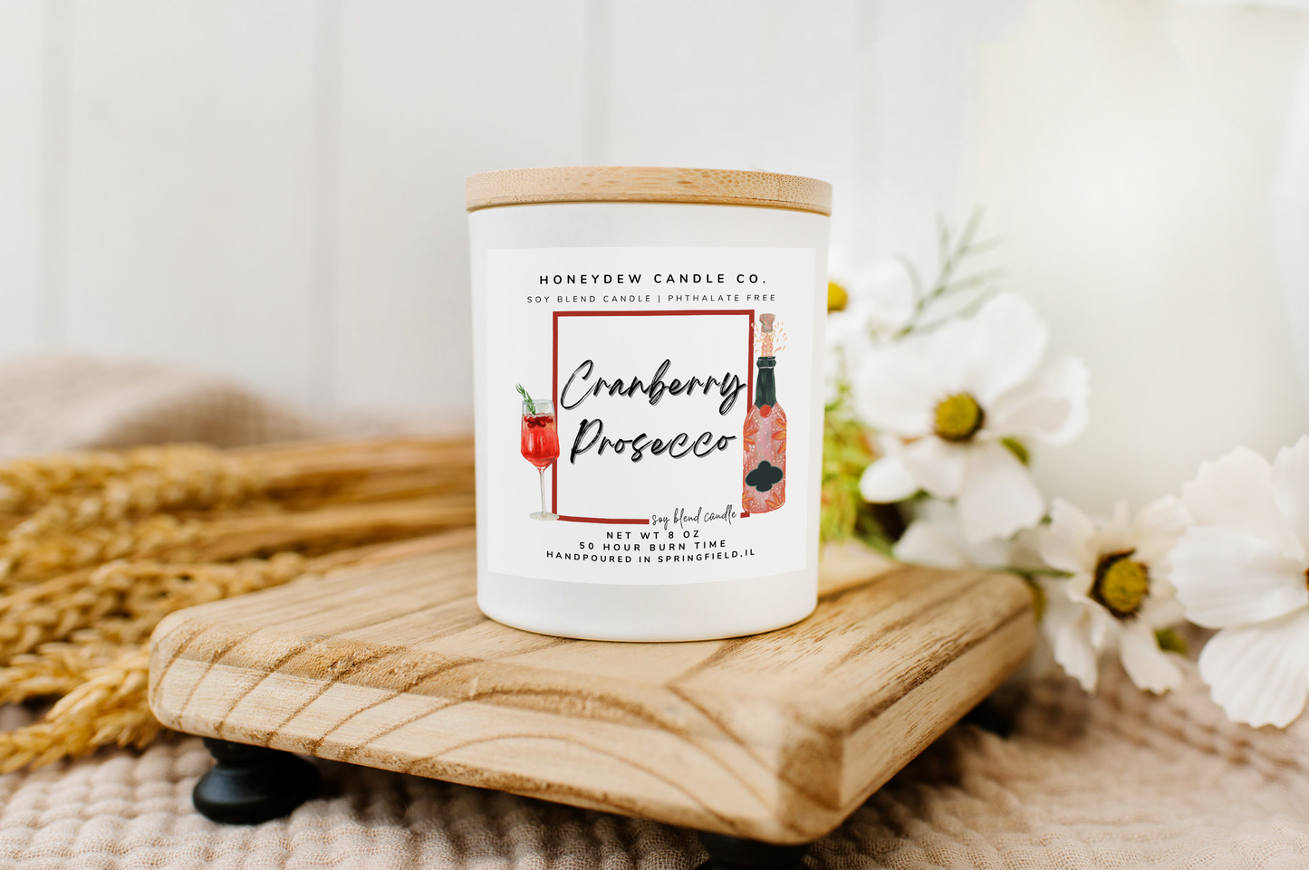 Cranberry Prosecco 8 oz Candle