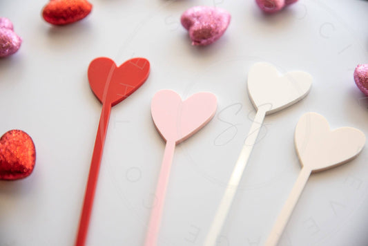 Valentine's Day Heart Drink Stirrers