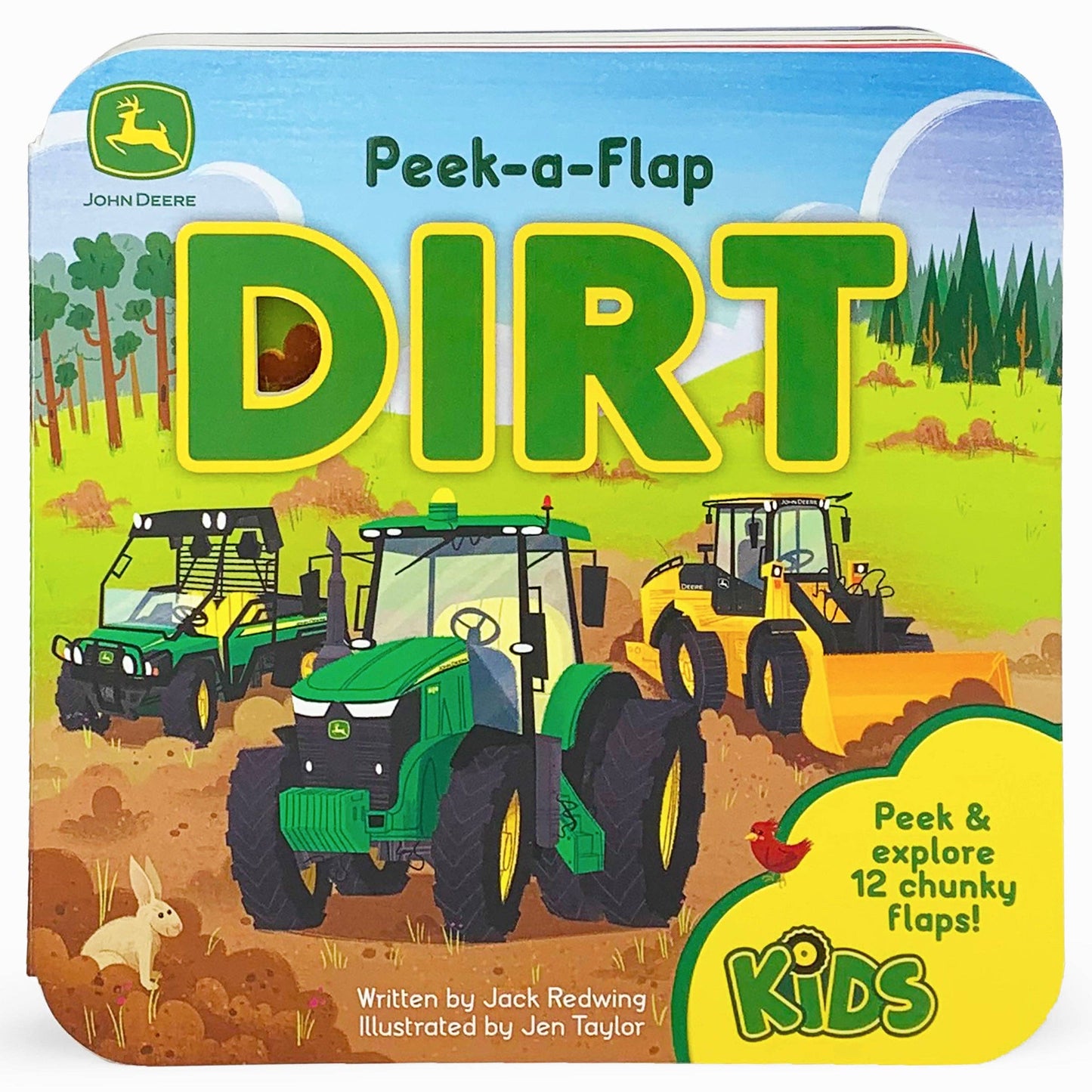 Libro de cartón con solapas para niños de John Deere Dirt Lift