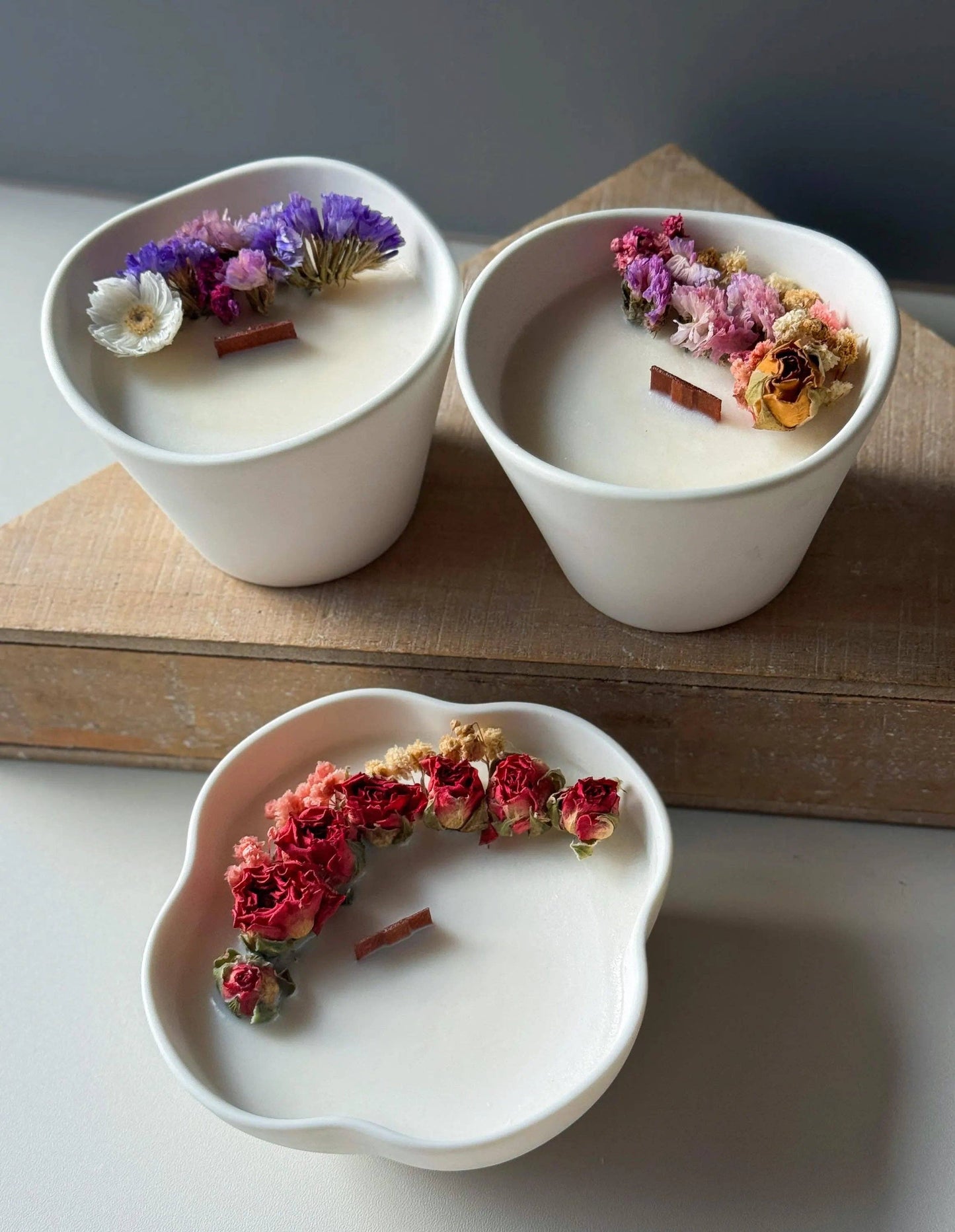 Dry Flower Decorated Soy Wax Candle