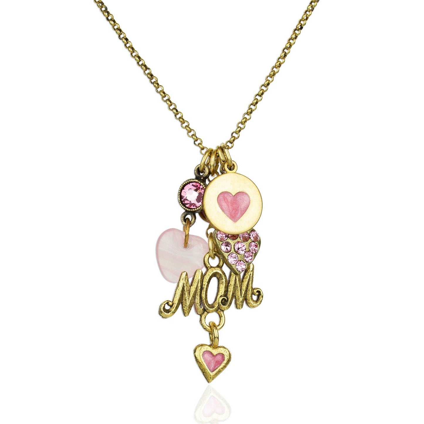 Collar con dijes de cristal "El amor de una madre"