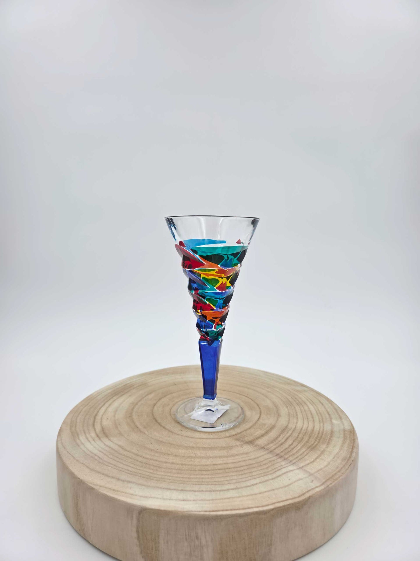 Copas de vino Dyno de cristal italiano pintadas a mano