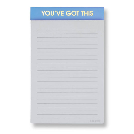 Chez Gagné - You've Got This - Lined Notepad - Sea Blue - 65 perforated pages - 5x8
