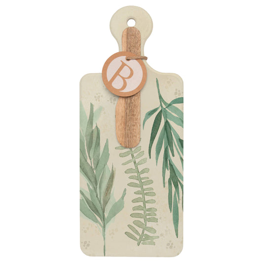 Leaf & Stem CUTErie Cheese Board & Wood Spreader Set