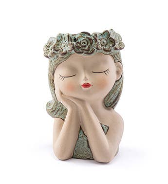 Planter, Girl Face Head