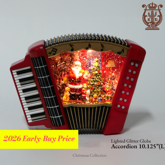 10.125"(L) Accordion Glitter Globe – Festive Xmas Decor