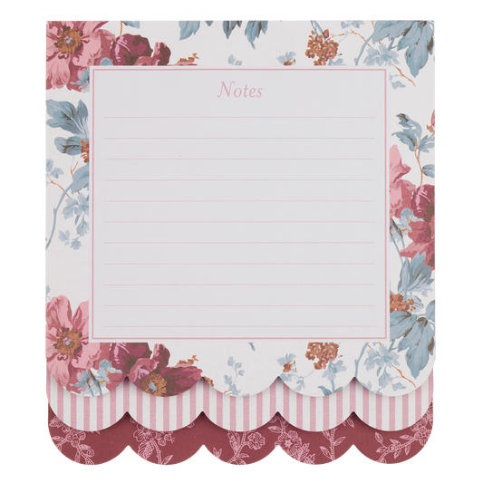 Heritage Blooms Floral Layered List Pad