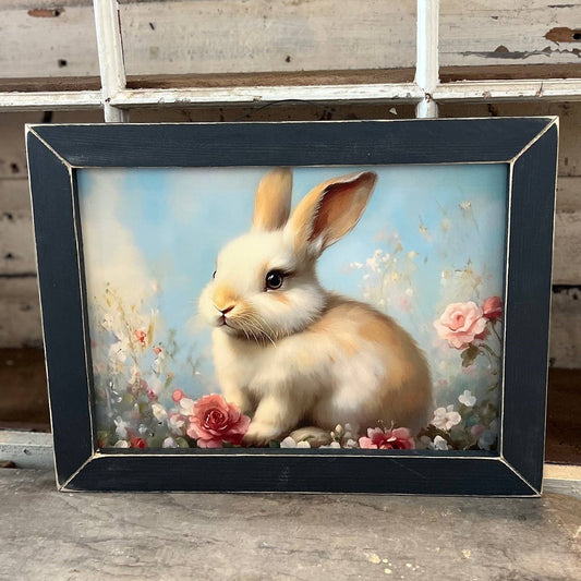 Easter Bunny in Floral Field